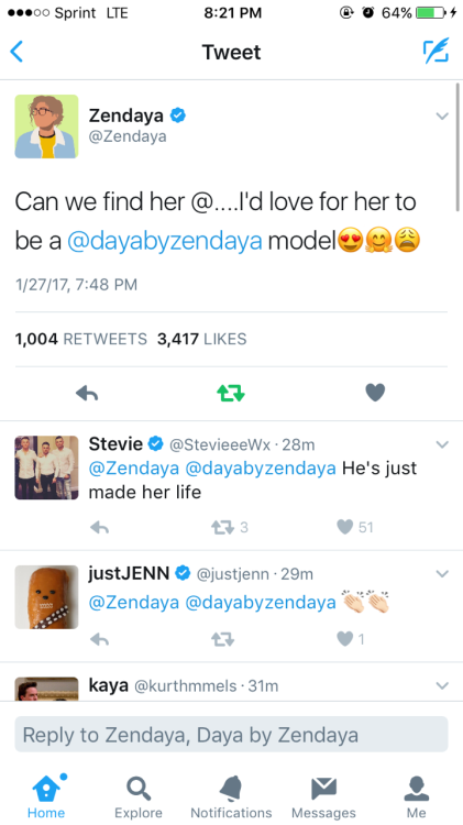 she-dontlye:  bando–grand-scamyon: didi-is-spiffy:  I love Zendaya, this man started out trying to make fun of this beautiful woman and now because of his bullshit she might be a model for Zendaya’s clothing line  Black women looking out for black