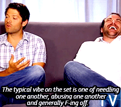 supermishamiga:  Misha’s face while Mark is talking about Jensen’s acting in