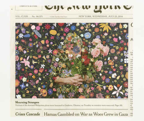 itscolossal: Abstracted Alterations to The New York Times’ Front Pages by Fred Tomaselli