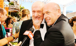gifthescreen:  Jonathan Banks and Dean Norris at the 65th Primetime Emmy Awards 