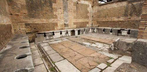 Public restroom, Ostia (the port city of Rome), second century CE.