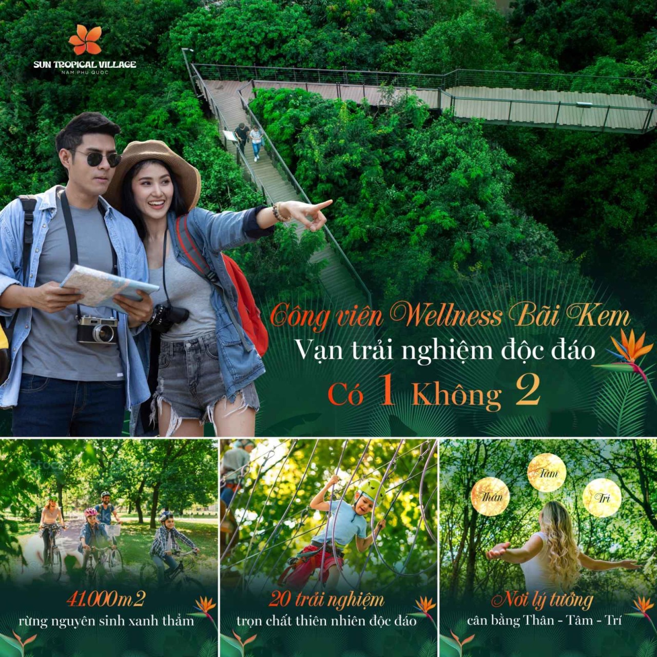 Công viên wellness bãi kem - vạn trải nghiệm độc đáo có 1-0-2 tại Sun Tropical Village Phu Quoc