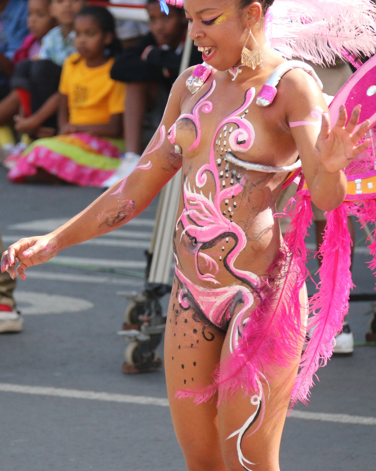   Body painted carnival from Cape Verde, photographed by Carlos Reis.  