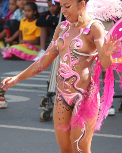   Body painted carnival from Cape Verde,