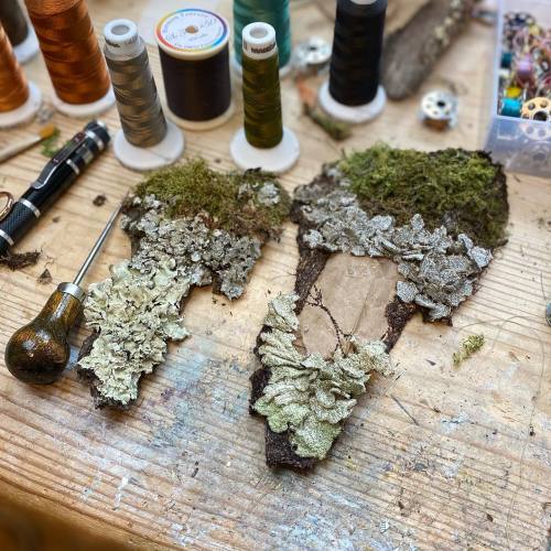lichenaday: bootieshunter:lustik:Embroidered Nature by Amanda Cobbett. @greycorbie @crowcalled OOOO