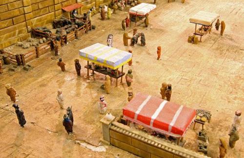 A scale model of Herod’s Temple, built over 30 years by Alec Gerrard, a retired farmer from No