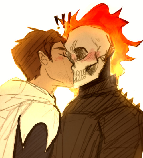 slight redraw of a romantic fireplace kiss. im funny please clap