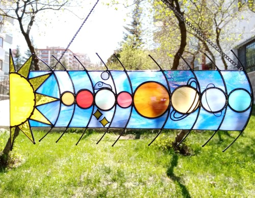 Stained Glass Solar System // Senize On Etsy 