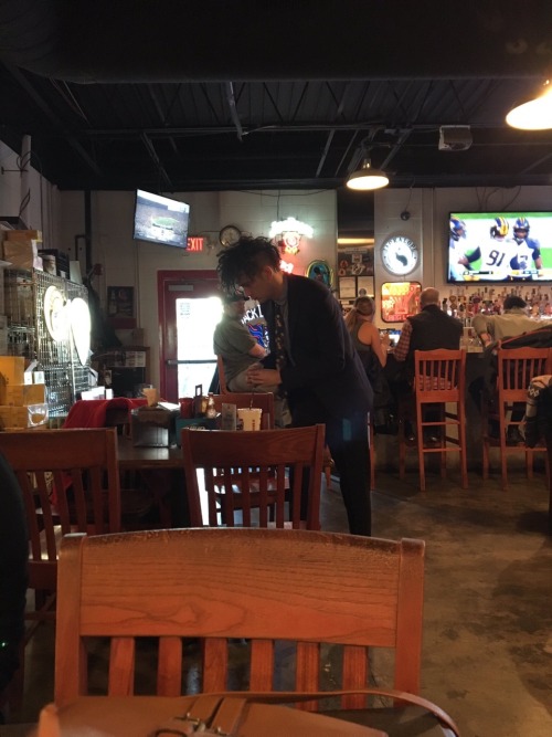 chiedans1975:  Matty eating alone in a BBQ place in Nashville  📸 leahbrin_