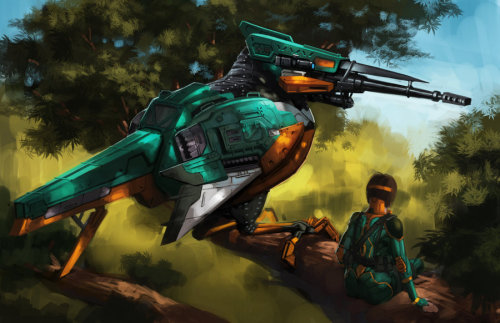 ianbrooks:  Animechs by Robert Chew The world would be cooler, if not better, place with large animal-like mechas in it. Robert put some insanely meticulous detail into these mobile combat companions, from Barn Owl Recon Units to Kingfisher Snipers, even