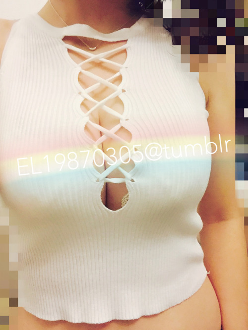 el19870305: 嗚嗚 好像又變胖了…胸部看起來好大……