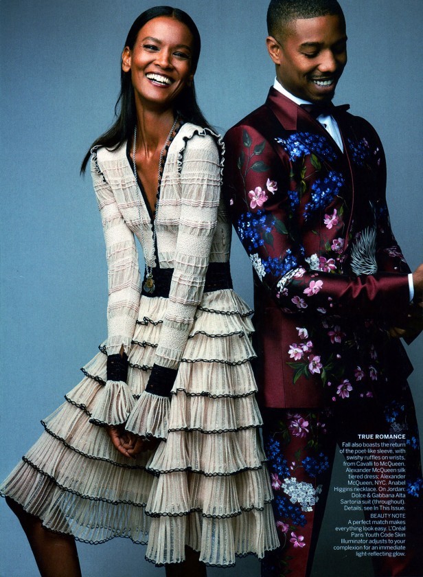 global-fashions:  Liya Kebede &amp; Michael B. Jordan - Vogue US August 2015