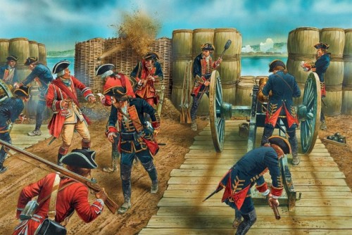 qsy-complains-a-lot:pinturasdeguerra:1756 08 Canada, Fort Oswego siege, French-Indian war - Peter De