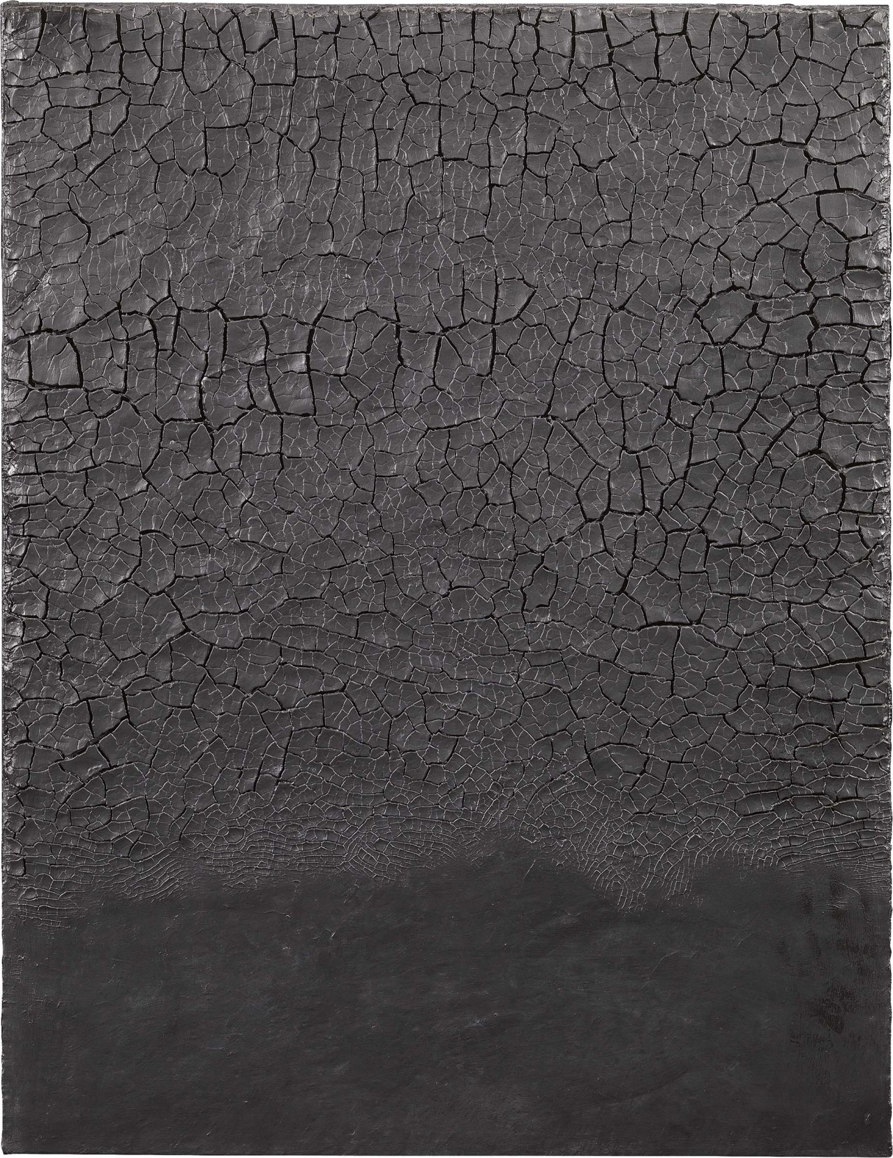amare-habeo: Alberto Burri (Italian, 1915 - 1995) Black Crack, 1975 Acrovinyl on