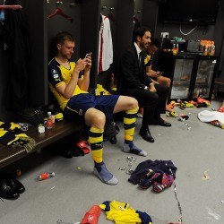 Men in rugby and footy socks