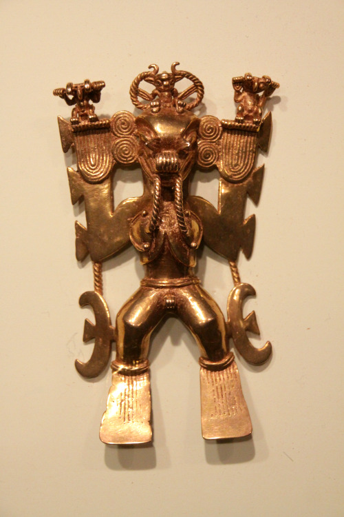 A selection of pre-Columbian gold artifacts from the Pre-Columbian Gold Museum, San Jose, Costa Rica