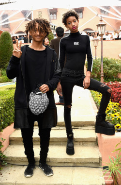 Soph-Okonedo: Jaden Smith And Singer Willow Smith Attend Roc Nation And Three Six