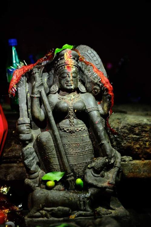 Mahishasuramardhani from Khatarmal Sun Temple, Katarmal, Uttarakhand , photo by Arvind Venkatraman