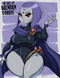 xopachi:  brendancorris:  As I said, May will be “ladies’ month”, meaning every week in May (every  Friday) I’ll be posting a drawing of a female character from a cartoon  or video game. To kick things off, here’s Raven from Teen Titans. Since