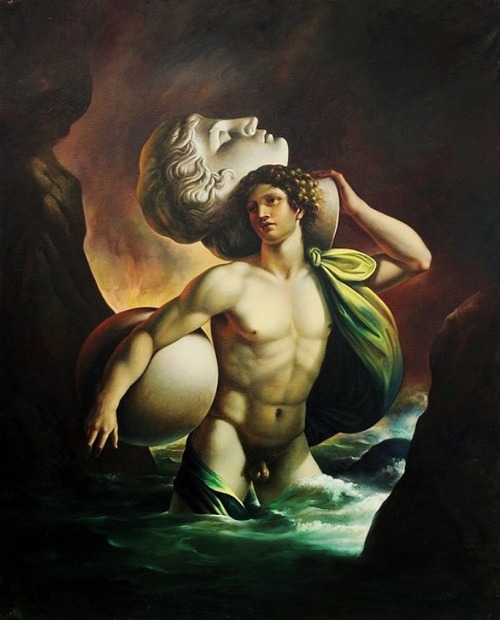 Allegoria Profetica. 1982. Carlo Maria Mariani. Italian. 1931 -   acrylic on canvas.  