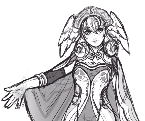 endeth:messy melia sketch from the day before the xenoblade chronicles: definitive edition announcem