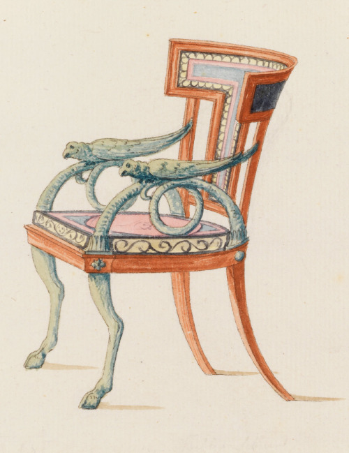 Chair design by Henri Jacob, 1790Cooper-Hewitt