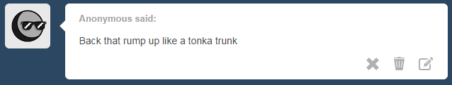 nudegnostalgic:  AG: I have no idea what a tonka truck is, but I assume it has nothing