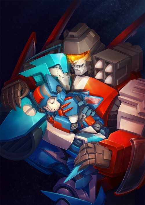 Commission finished~! Blurr, Ricochet and lil OC Echo ^ ^New coloring process has proven to be worth