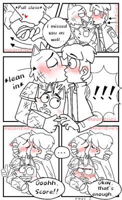 moonziies:  Thank you for being  patient with me and this comic. Enjoy!  Yes, I know it isn’t that great as I a expected to be but hey, at least it is something.  I wanted little Cato to be the relatable one out of all this 😅  Btw, thank you all