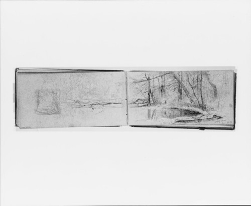 Stony Clove, June 26, 1870; Landscape Composition (verso, from sketchbook), Jervis McEntee, 1870, Am