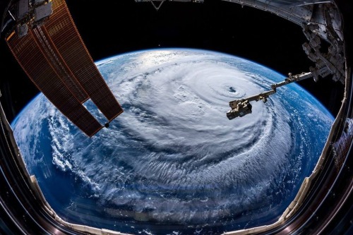CAT4 Hurricane Florence from the International Space Station today, captured by astronaut Alexander 