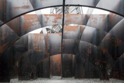 Labyrinth | Gijs Van Vaerenbergh | Via
A kilometer of steel corridors were constructed to form a mechanical-looking maze at a former coal mine in the industrial city of Genk in Belgium. Titled ‘The Labyrinth’, the installation was created to be a...