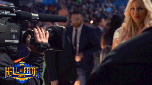 sunshinesamizayn:Sami Zayn, being very relatable at Hall of Fame.