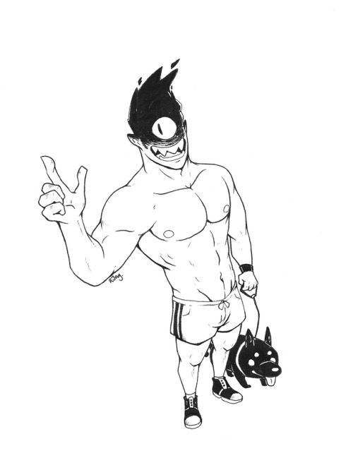 A Little Fan Art &doodle For My Favorite Artist @daryltoh 's Character. His One-eye Demon Broadcaster