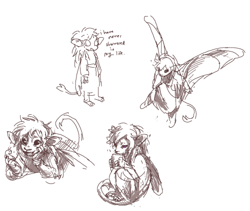 tickfleato:ok i may finish these later but here are… some deet sketches….. love her! also gelfling have tails and handfe