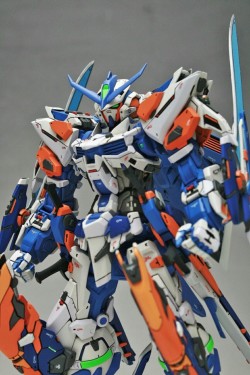 toysmaniac:  MG 1/100 Gundam Astray Blue Frame 3rd - Customized Build  Modeled by gunzakfamill  Source: gundamguy.blogspot.my