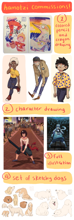 i’m opening commissions!!here are the deets! you can get:1. a colored pencil and crayon drawin