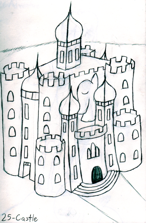 OCtober Day 25: CastleIt’s around this time I got kinda lazy about cleaning my drawings up for