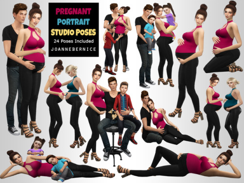 joannebernice: PREGNANCY PORTRAIT AND STUDIO POSESGlad to see the end of this pack. Soooooo much tim