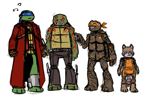 theagentmcguffin:Also remember that last Turtle/GotG crossover pic I’m trying to work on? Here’s wha