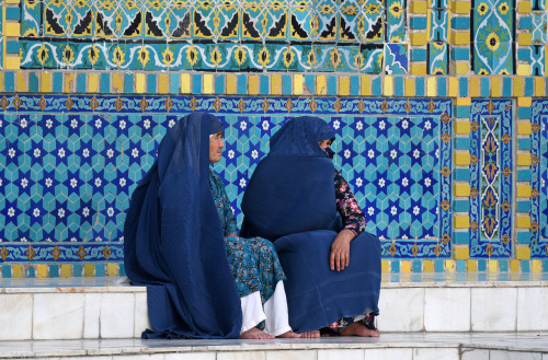 Local women in burqa at Shrine of Hazrat Ali, Mazar-i Sharif.Source: ANJCI ALL OVER on Flickr