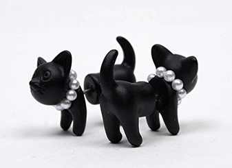 caitlynhetillica:   Cute Cat &amp; Fish Earring Elephant Earring Stud Whale Earrings