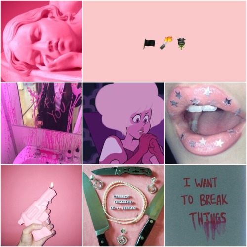 Aesthetic for a Pink Diamond who hates White Diamond~