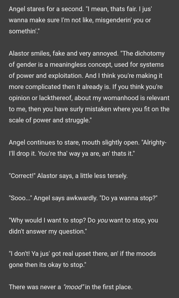 Normal Brained: Haha Al Is Enby Because Gender Is A Performance And He's A Showy Guy!!