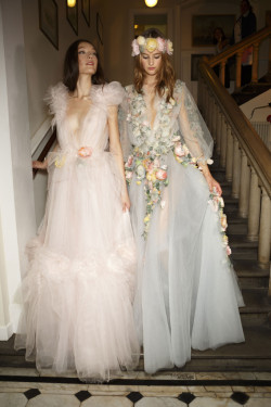 hauteccouture:  Yumi Lambert and Sanne Vloet @Marchesa Spring 2015