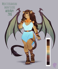 Audiovideomeow: Manticore Adopt! Check Her Out Http://Www.furaffinity.net/View/24227492/