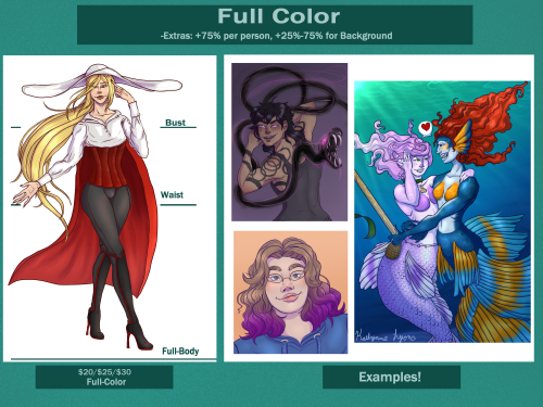 katlynne-lyons:Updated my Commission Sheet! Commissions are now OPEN!