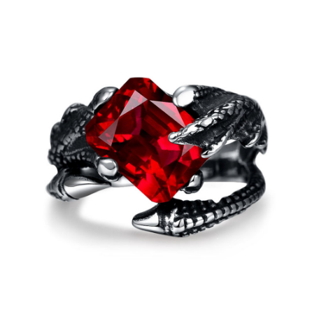 simplyshuhday:  introvertpalaceus:  Ruby Vintage Ring Red Cubic Zirconia Snakes Black