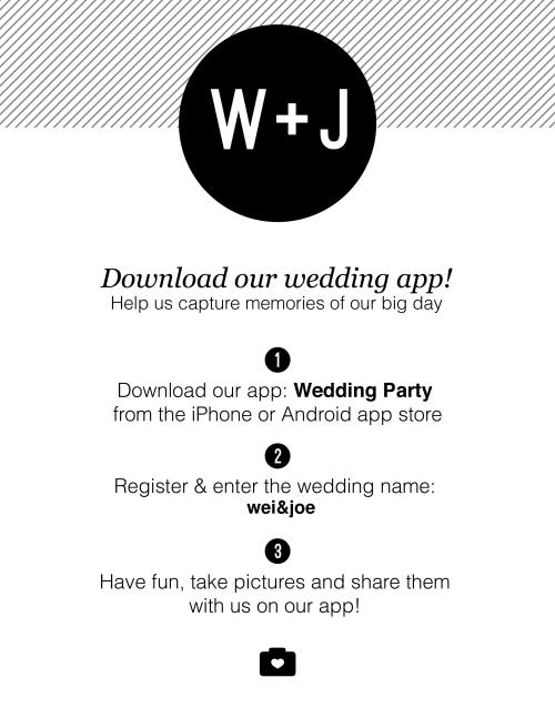 Wedding Party App is pretty easy to use. Just go to the website or download the app (it’s avai