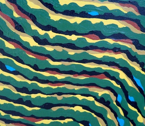 commission painting 2019, acrylic on canvas, 72″x36″.Inspired by the famous blotter art of Albert Ho